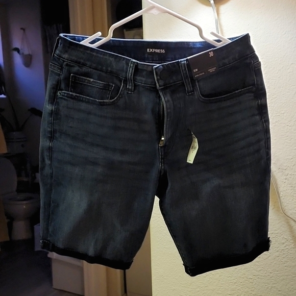Express Men Denim Shorts Slim Fit 